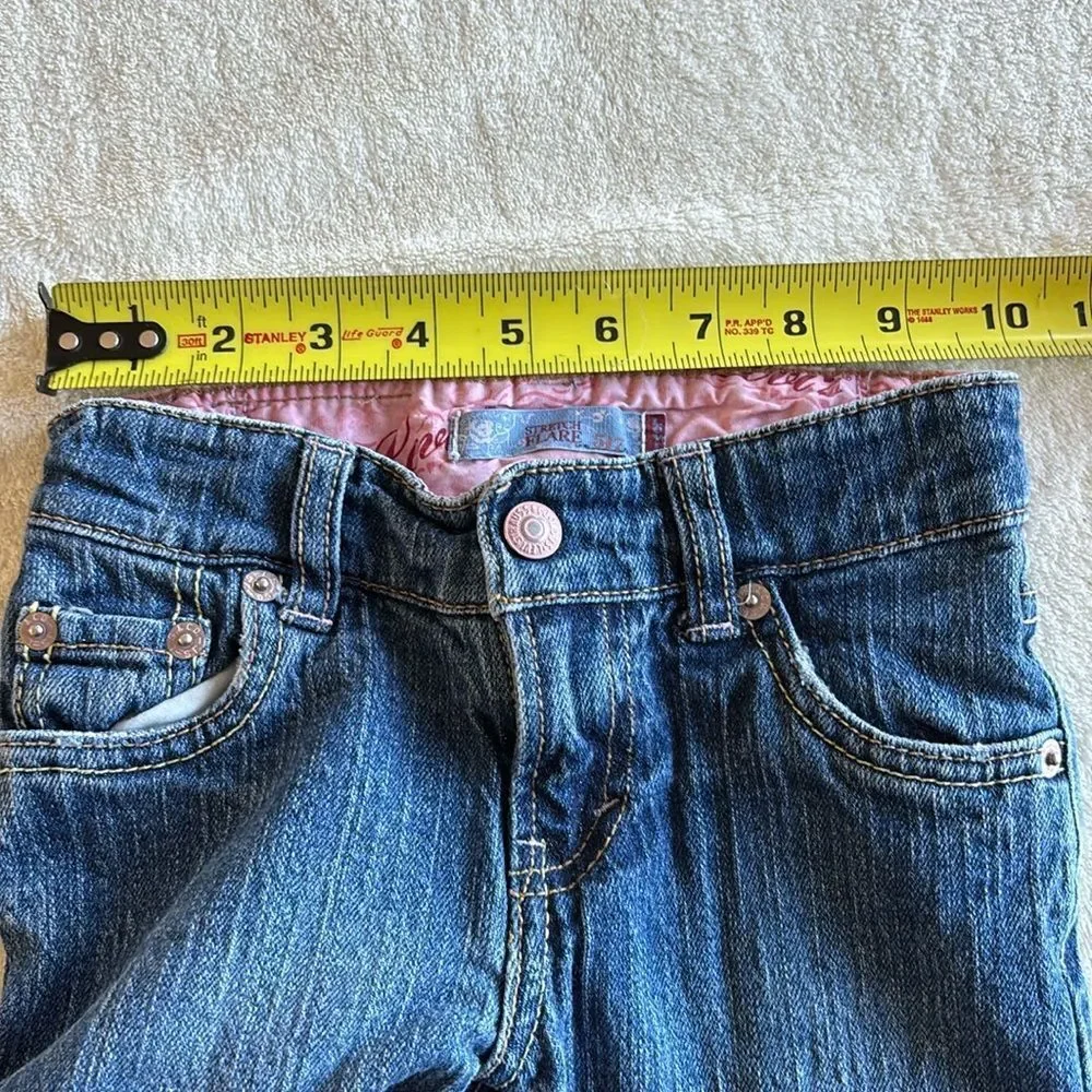 Levi’s girls jeans 517 size 5 stretch denim adjustable waistband‎ pink